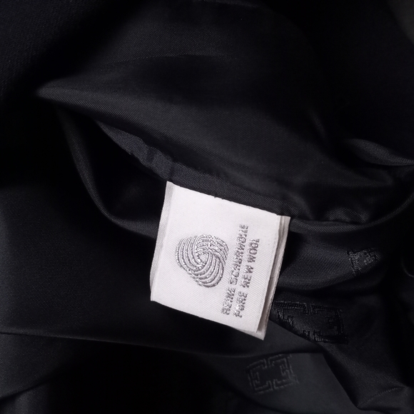 ESCADA Navy Wool Jacket with Ruffled Trim - Picture 6 of 9